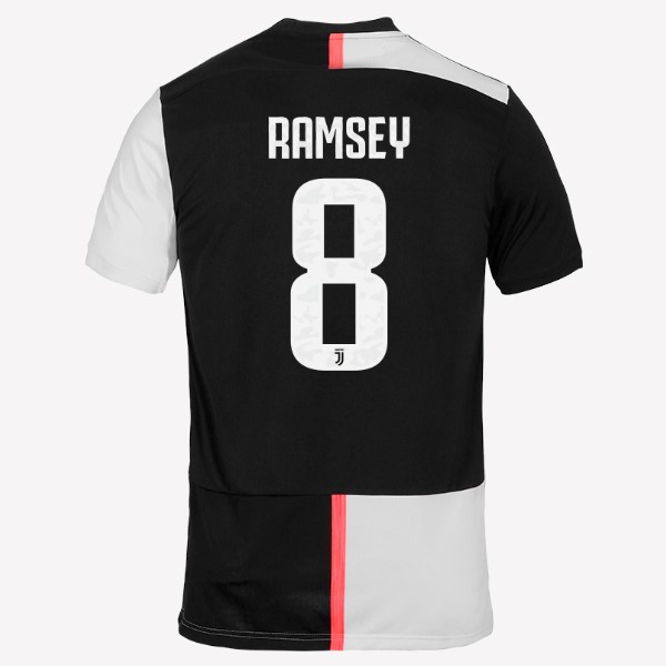 Trikot Juventus NO.8 Ramsey Heim 2019-20 Weiß Schwarz Fussballtrikots Günstig